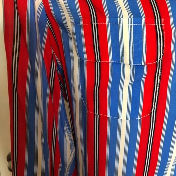 Jones New York Red/Cobalt Blue/White Blouse - Picture 3 of 8